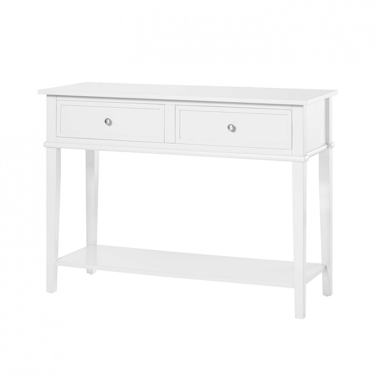 Dorel Franklin 2 Drawer Console Table Grey Black or White Wood